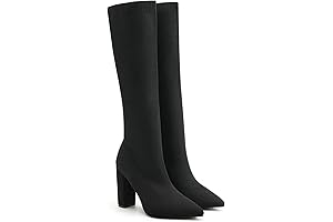 Women's Must-Have: Black Stretch Knee-High Boots