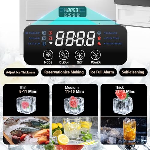 Máquina de hielo comercial Coolake 15'' con capacidad 80 lbs/día miniatura 5