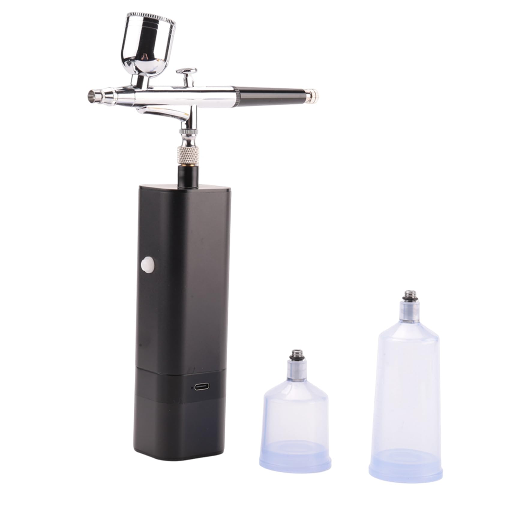 1Set 32 PSI Handheld Air Brush Set Aerografo A Doppia Azione per Nail Art, Pittura, Decor Black