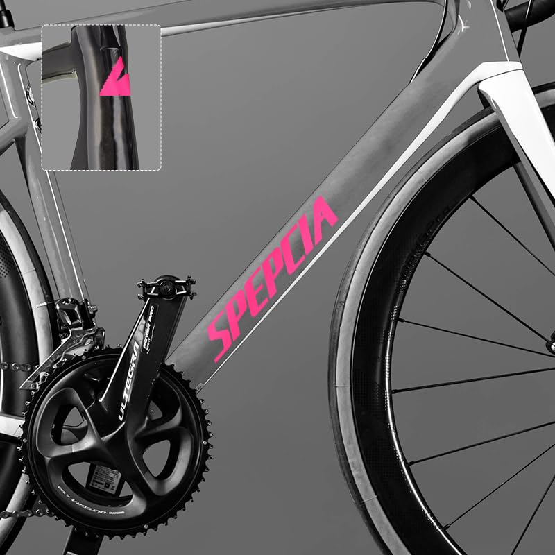 for Specialized Tarmac SL6 Road Bike | Color-Changing Frame Logo Decals, UV-Resistant, Precision-Cut, Multiple Colors for Custom Style (Pink)