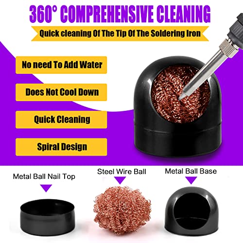 Miniatura 3 de Swpeet Limpiador De Puntas De Soldadura, Alambre De Limpieza Negro