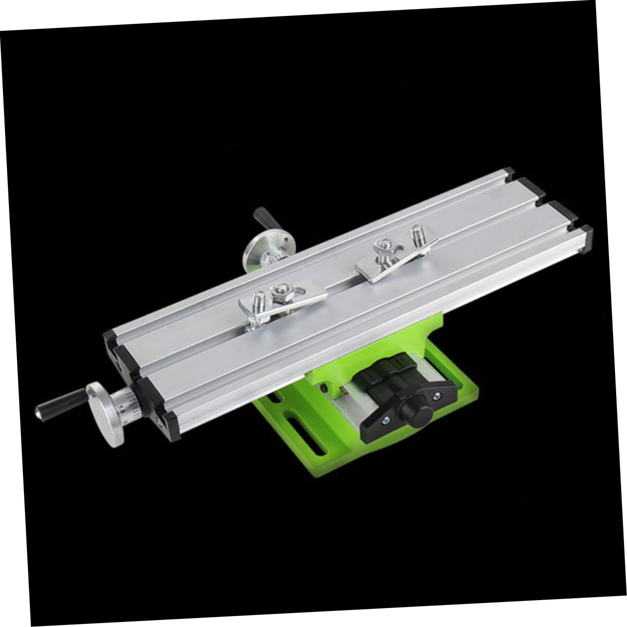 GALPADA Mini Mesa de Trabajo Multifunción de Fresado, Mesa de Fresadora de Acero Aleado para Taladrado y Fresado, Compacta