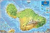 Maui Dive & Snorkeling Map Laminated Poster