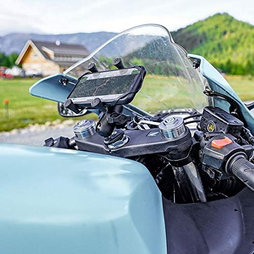 RAM Mounts X-Grip Phone Holder with Motorcycle Fork Stem Base RAM-B-176-A-UN7U with Short Arm for Stems 12mm to 38mm in Diameter