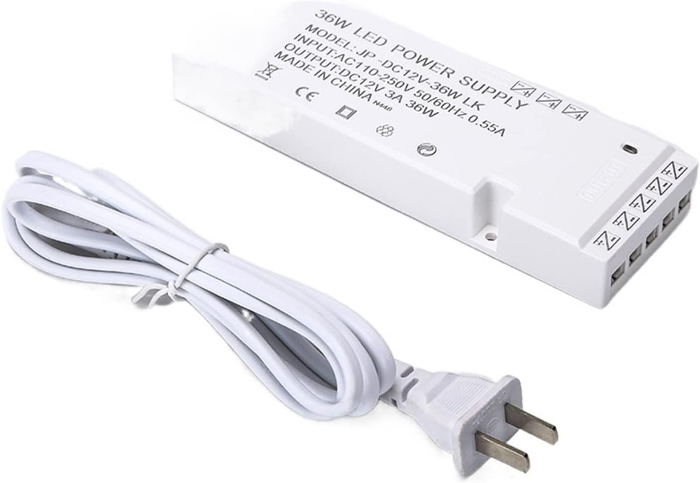 LED Driver 12V60W Light Strip Transformer led Constant Voltage Constant Current centralized Control Cabinet Wardrobe Light Dedicated Power Supply(01 60w Left Negative)