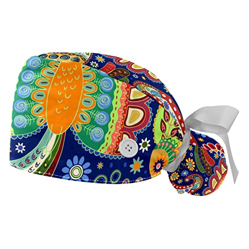 Chapeaux bouffants Paisley ajustables pour retenir les cheveux longs