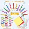 12 PCS Craft Scissors Decorative Edge, 12 PCS Small Hole Punch Shapes, 90 Sheets Colorful Origami, Adults Craft Kit for DIY Crafts, Scrapbooking, Card Making, School Supplies #5