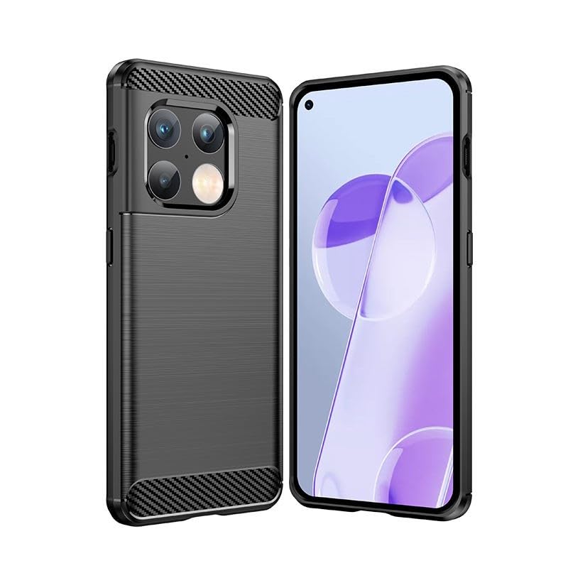 Image of Hybrid Carbon Fiber Back Case for Oneplus 10 Pro (Black)
