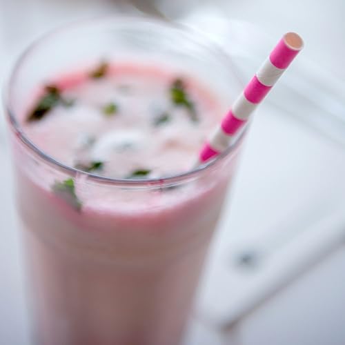 Miniatura 6 de Pajitas de papel para beber, 100 pajitas de papel ecológicas resistentes  biodegradables, diseño de lunares, pajitas de papel biodegradables de