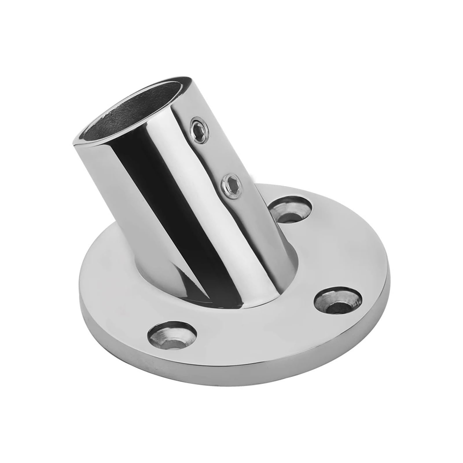 45 Degrees Boat 316 Stainless Steel Mount Pipe Stanchion Round Base Handrail Fitting(25mm)