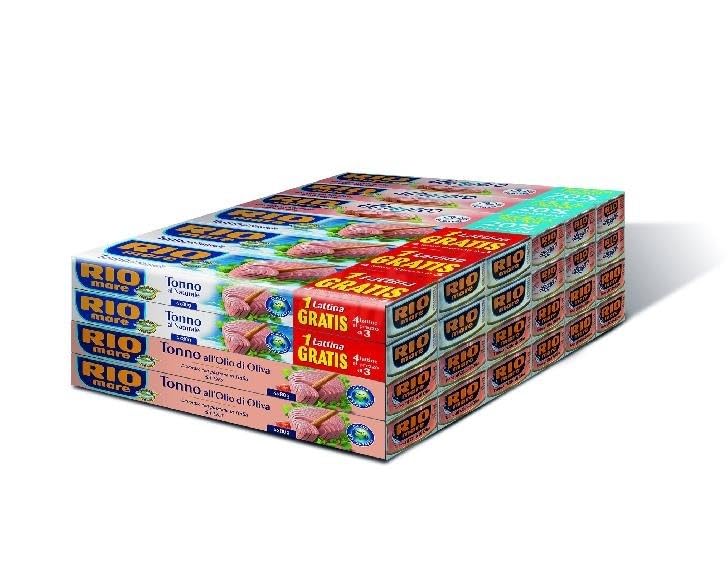 Rio Mare Tonno – Cassa Mista 24 Pezzi: 12x all' Olio d’Oliva 4x80g + 6x Leggero 4x60g + 6x al Naturale 4x80g – Scorta Convenienza Mista