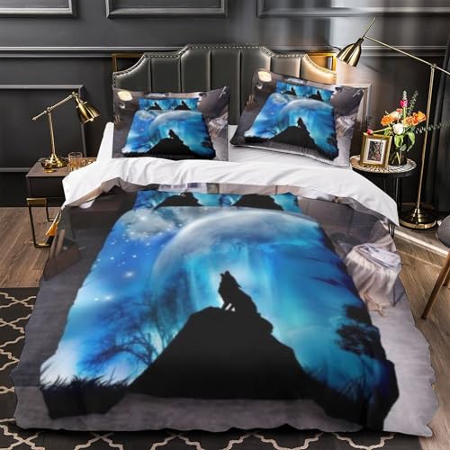 Imprimé animal ensemble de literie microfibre housse de couette super king 3D - 4