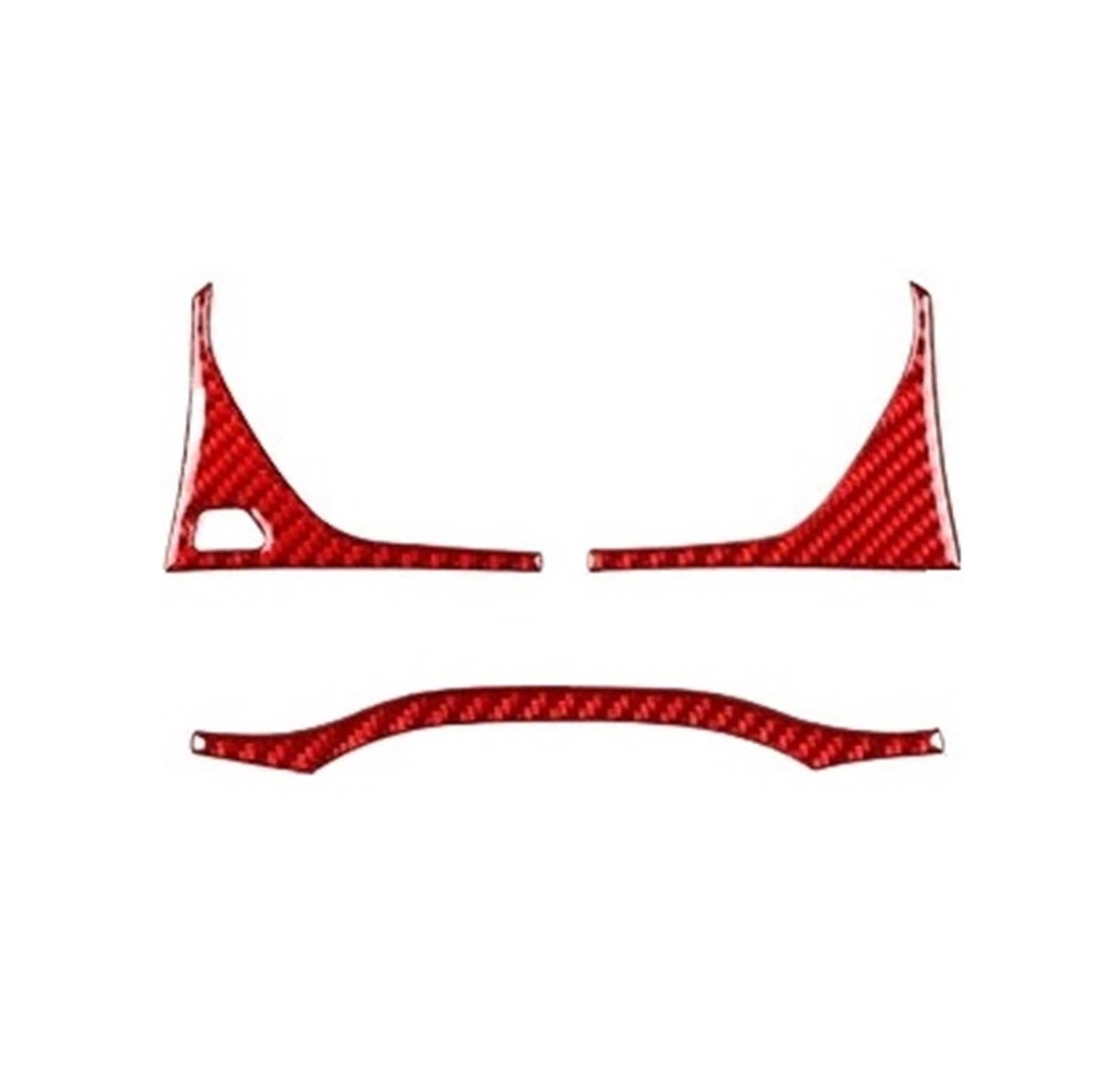 Trim Sticker Accessories Carbon Fiber Interior Auto Speedometer Surround Panel Trim Sticker for Q5 Q5L FY 2018 2019 2020 2021 2022 2023 Car Interior Decoration(Red Carbon RHD)