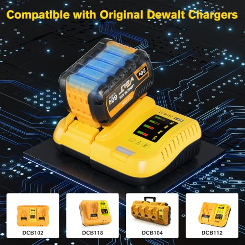 Image of 2Pack 9.0Ah Replacement for Dewalt 20V 60V Max Flexvolt Battery DCB609
