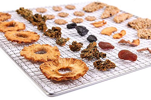 9 Stainless Steel Trays Compatible With Excalibur Dehydrator Replacement UPGRADE Food Shelf Mesh Screen by Bright Kitchen (9 Trays) - Thumbnail 3