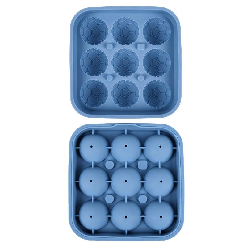 Molde de silicona para cubos de hielo 3D balón de fútbol miniatura 1
