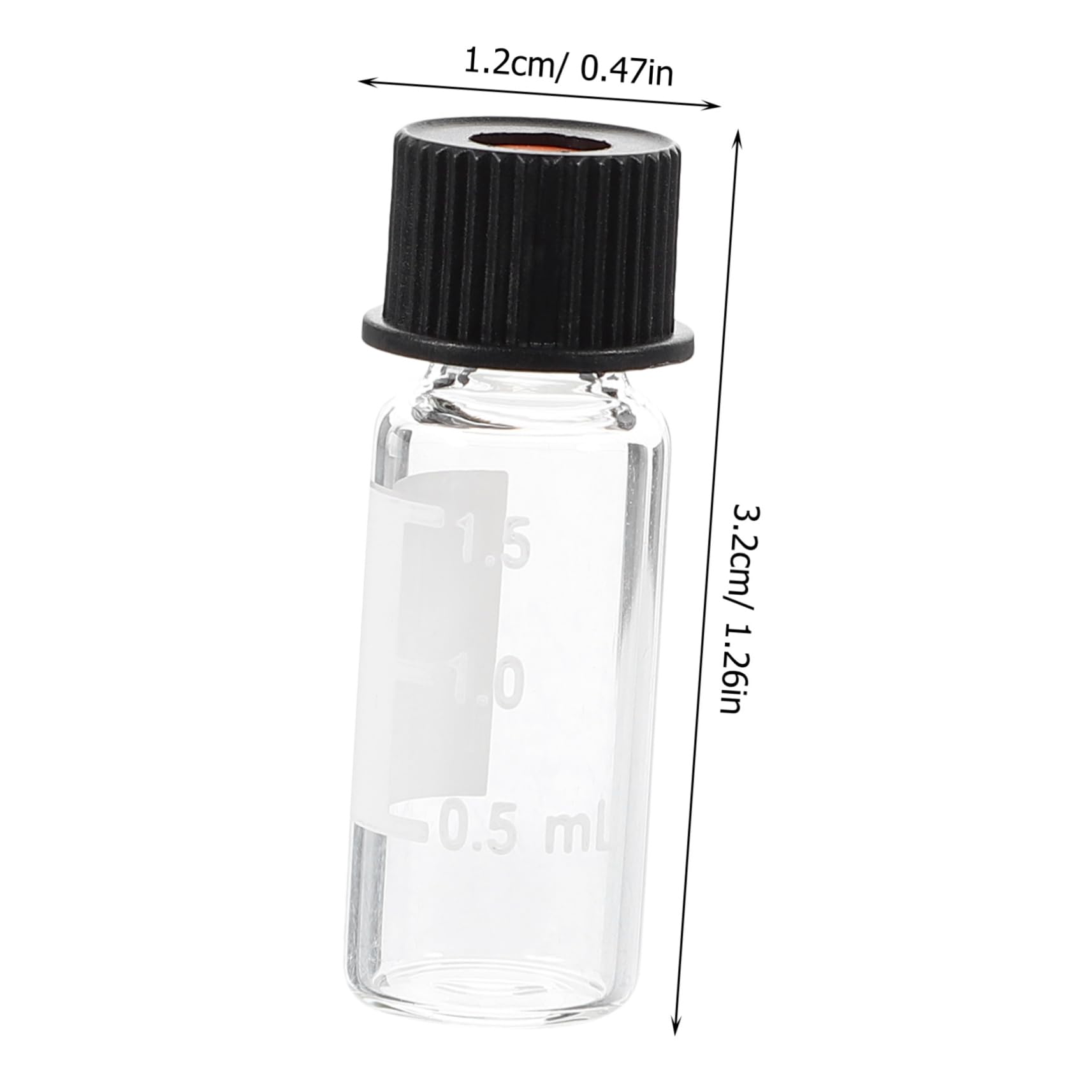 PRETYZOOM Material Sintético de Vidrio 100 Botellas de 2 Ml Boca Roscada 8-425 Buen Sellado para Laboratorio y Farmacia para Muestras Líquidas