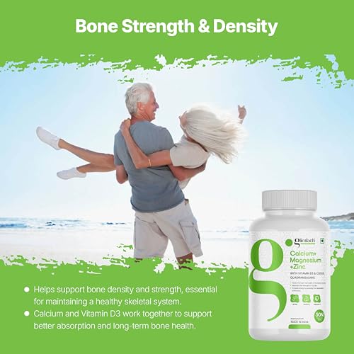 Image of GLIMLACH Calcium Magnesium & Zinc, Omega 3 Fish Oil 1300mg 550 mg EPA & 350 mg DHA for Brain, Heart, Eyes, Bone Health & Joint Support, Daily Nutrient Combination with Essential Minerals and Omega 3