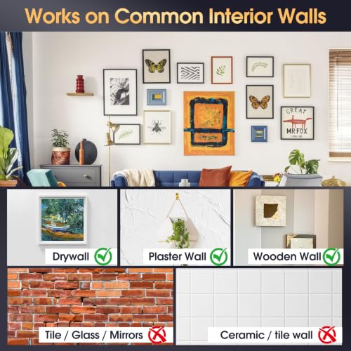 Image of 75-Piece Picture Hangers with Nails for Drywall and Wood, 20-50 lb