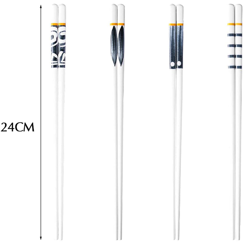 ZHOUXIAO Chopsticks De Porcelana Conjunto De Regalo con Estuche, 10 Pares De Sushi Japonés Reutilizables Reutilizables Caja De Regalo, Luxury Premium Chinese Chopsticks Bone D-10 Pairs