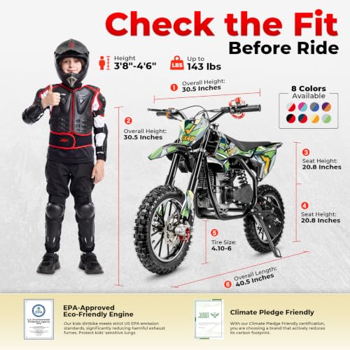 Image of FX40 Gas Dirt Bike for Teens 40cc 4-Stroke Dual Disc Brake Off Road
