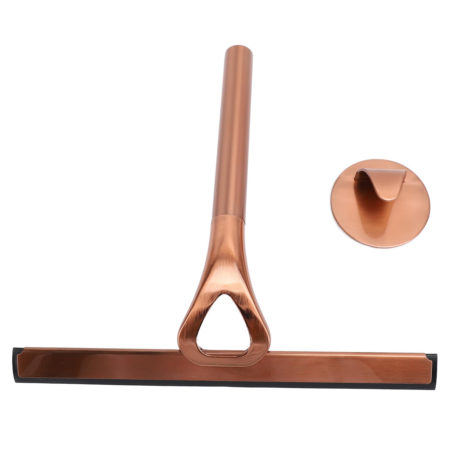 Aramox Tergicristallo per Doccia in Acciaio Inossidabile 304, Pulitore Multifunzionale per Bagno per Specchi, Finestre e Piastrelle - Spazzola in Silicone con Gancio per Appendere (bronzo antico)
