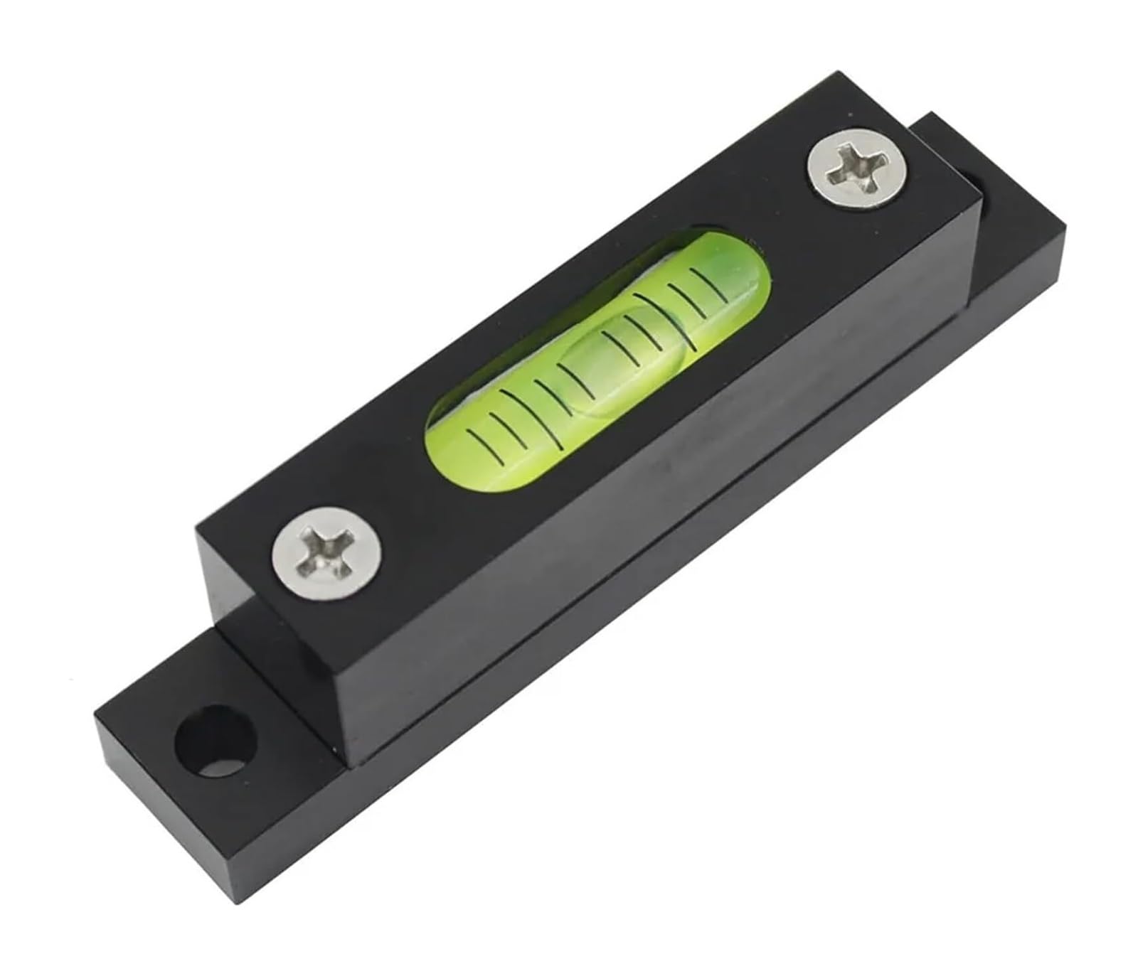 Ziubmvdyc Black High Precision Mini Square Strip Horizontal Spirit Level Adjustable(Black)