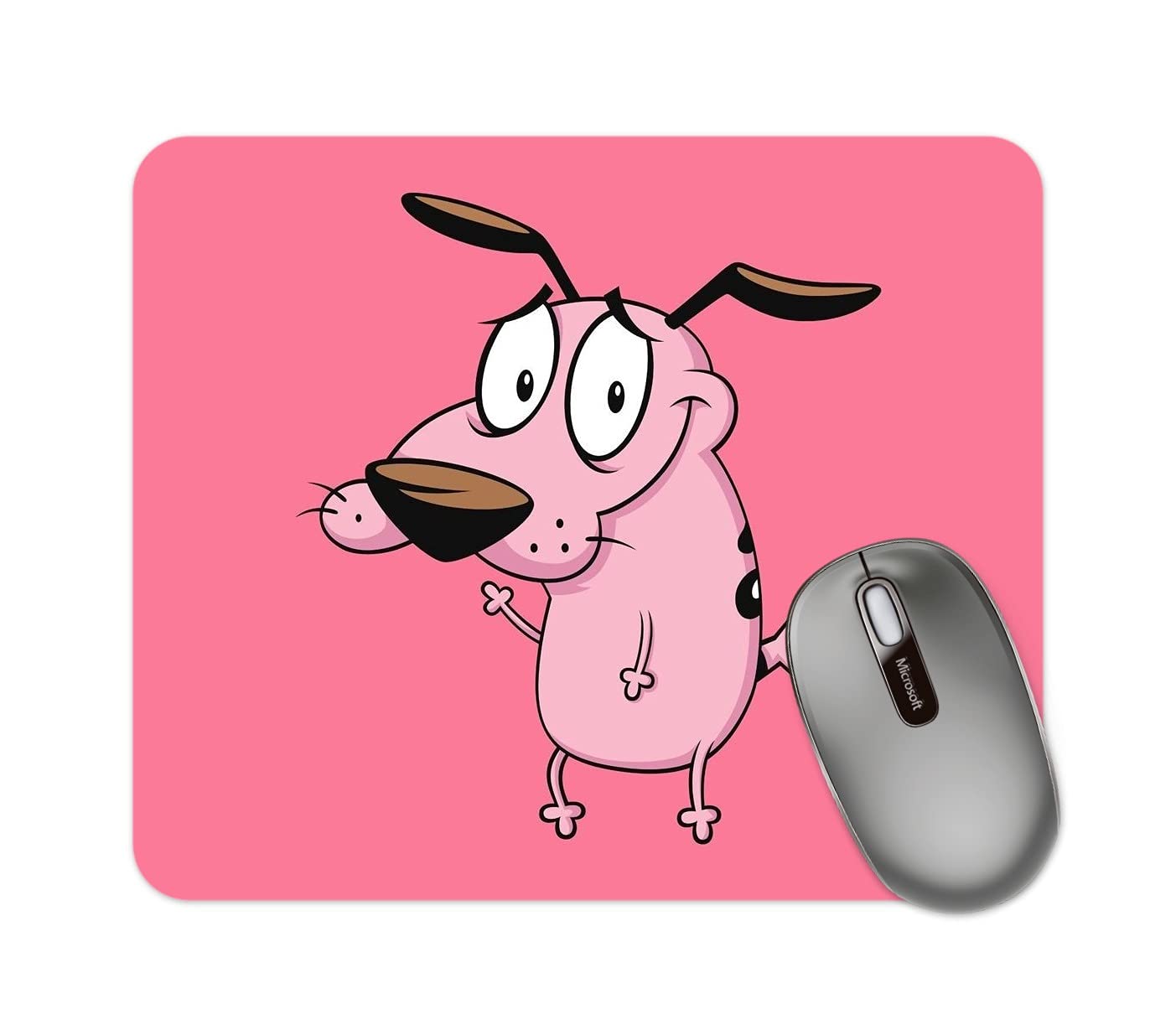 Darkbuck Mouse Pad for Girls and Boys Laptop Desktop PC Cute Mousepads Rubber Base with Anti Skid Smooth Surface Pink Courage Cowardly Dog Mousepad (22 cm x 18 cm) (B0978QZH3D) Amazon Price History, Amazon Price Tracker
