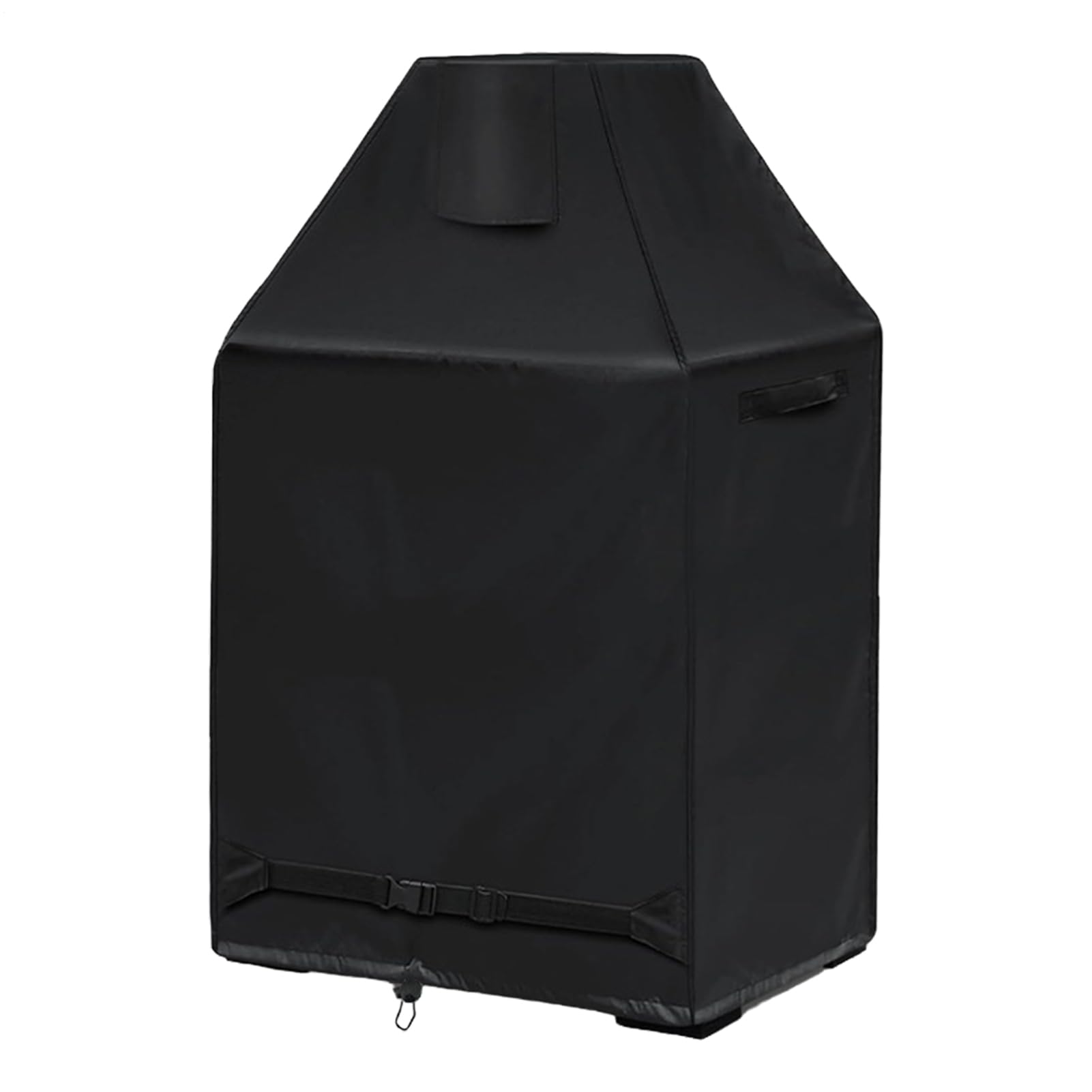 Housse de cheminée d'hiver verticale noire et imperméable pour foyer extérieur de jardin et patio