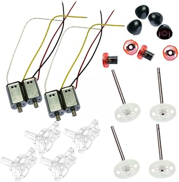 VERBANA Drone Part for Syma X8SC X8SW X8 PRO Drone Propeller Blade Motor Langing Skid Gear Blade Cover Kit Spare Part for Syma X8SC X8SW X8 PRO RC Drone Accessories Color Set 04