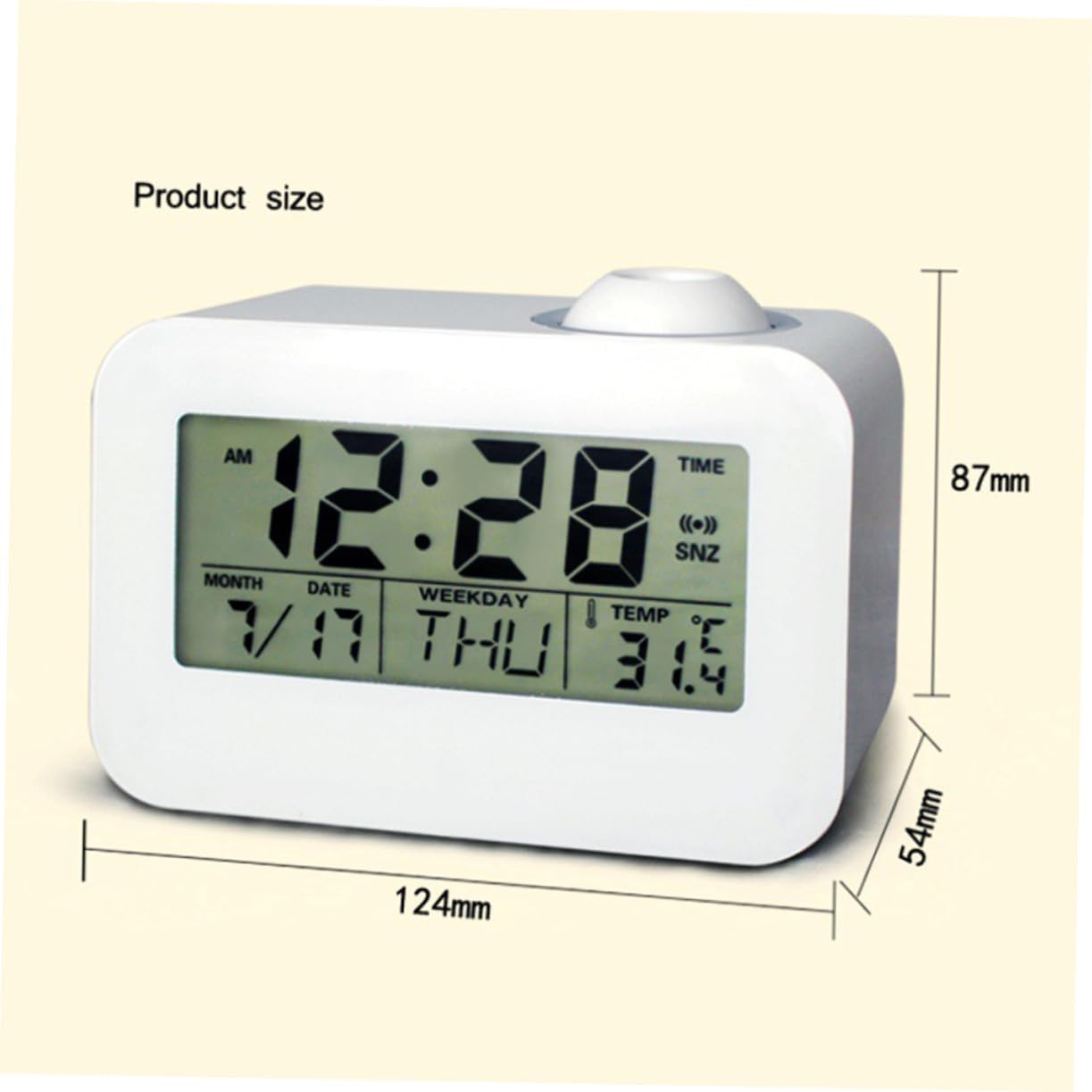 3pcs Digital Clock Desktop Clock Voice Report Clock Wall Hanging Clock Led Clock Night Light Clock Digital Alarm Clock White Perpetual Calendar Projection Clock