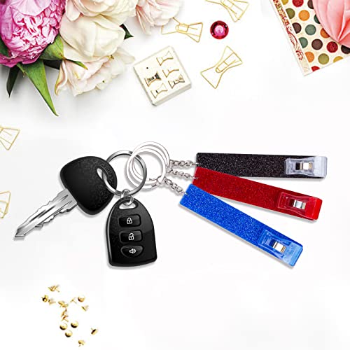 Image of 3PCS Credit Card Puller, Cute Debit Bank Card Grabber for Long Nails ATM Keychain Women with Plastic Clip
