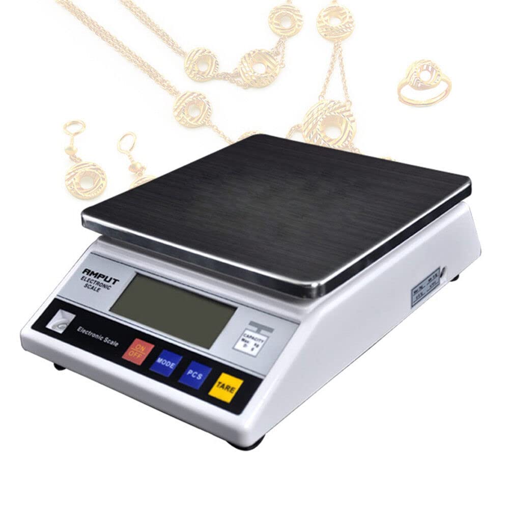 Báscula digital electrónica, 7,5 kg/0,1 g, báscula de cocina digital, báscula de laboratorio con pantalla LCD para cocina, mesa, oficina