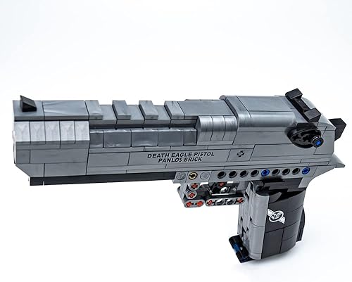 Miniatura 5 de Kit de bloques de construcción, juegos de juguetes de bloques de construcción, juguete de disparo de simulación 11, modelo de arma mecánica, pistola