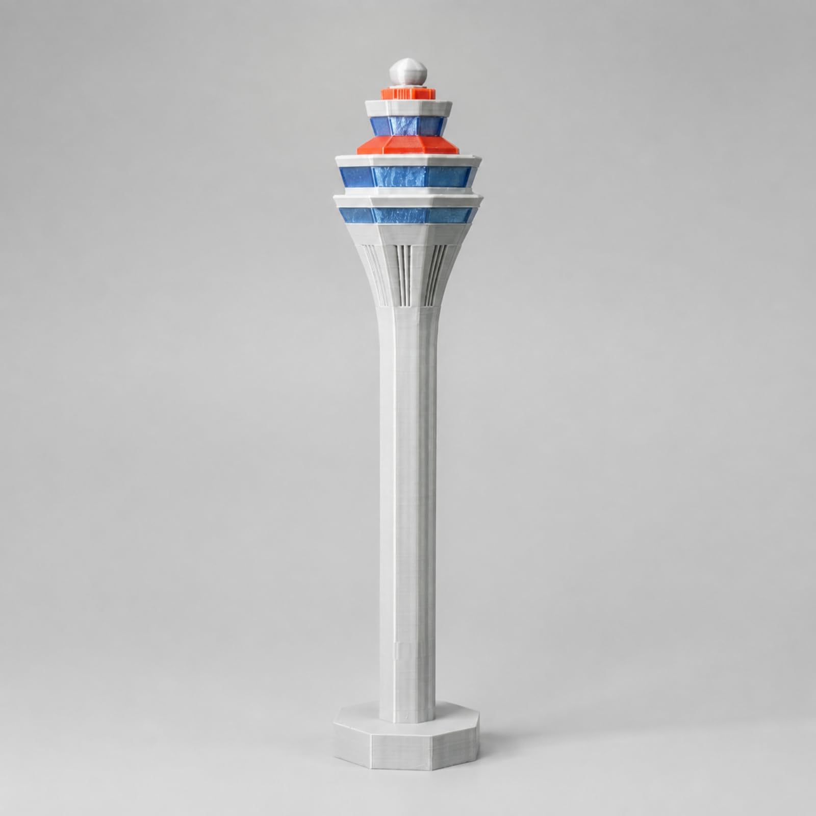 Modellino di Torre Aeroportuale Decorativo Modello da Collezione di Struttura Controllo Aereo Indipendente per Diorami Aeroportuali