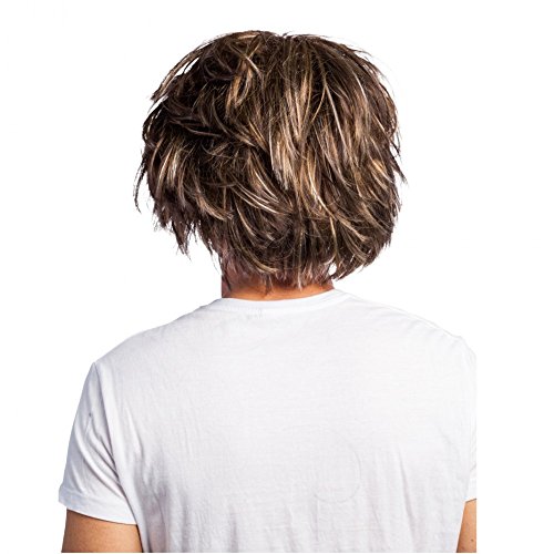Perruque Mickey marron de qualité supérieure avec volume ajustable pour déguisement de schlager