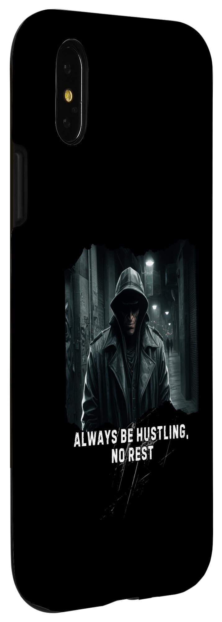 Always Hustling No Resting Street Smarts Tough Guys Case for iPhone X/XS - Image 3