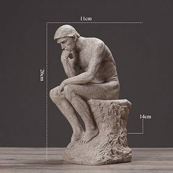Amazon.co.jp: 考える人の彫像の家の装飾、ロダンヌード男性