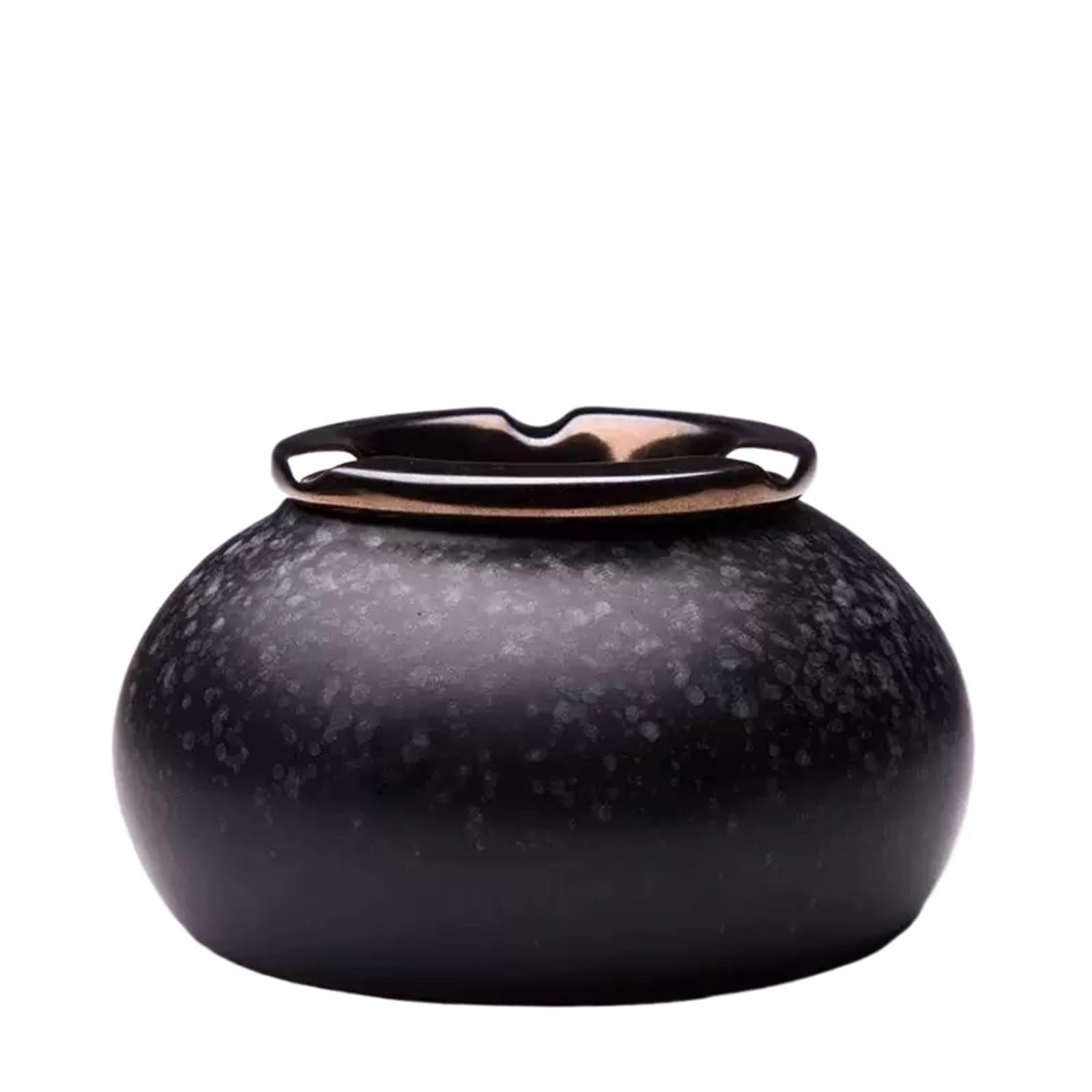 Cigarettes Ashtrays Ceramic Ashtray with Lid for Living Room Decoration(Blue)