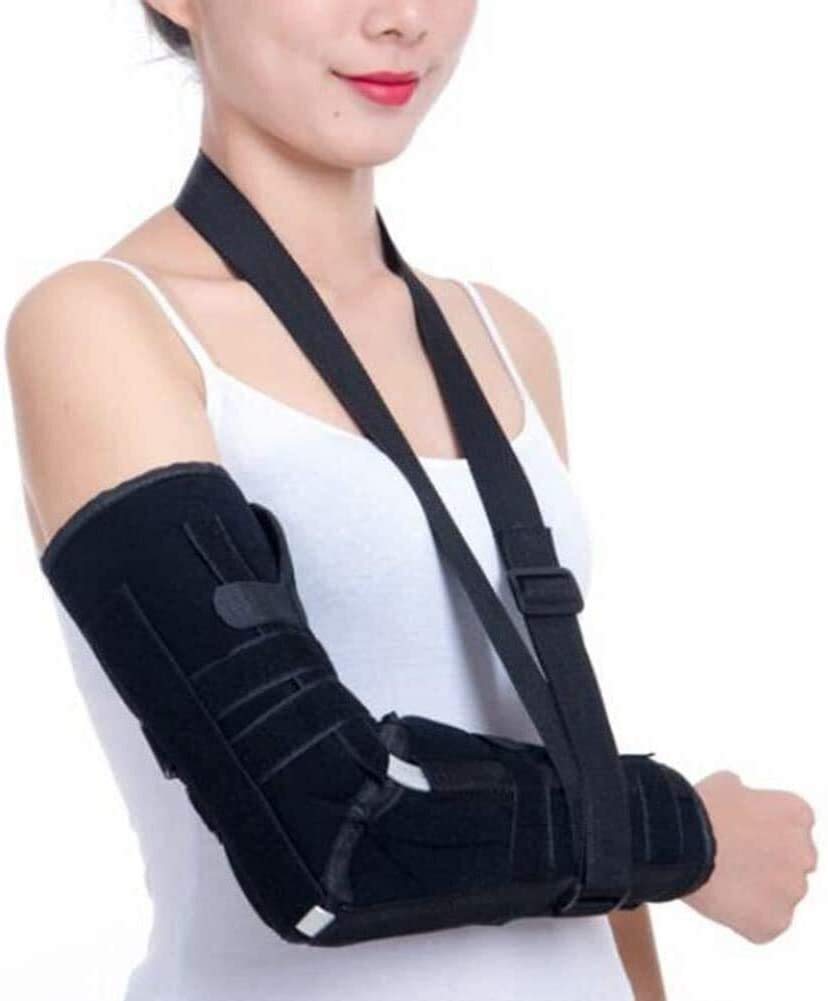 Soportes de Brazo portátiles, Soporte Acolchado de Hombro de Codo Ajustable Inmovilizador fracturado de Codo de Cabestrillo para Mujeres y Hombres para subluxación, dislocación, Brazo Roto