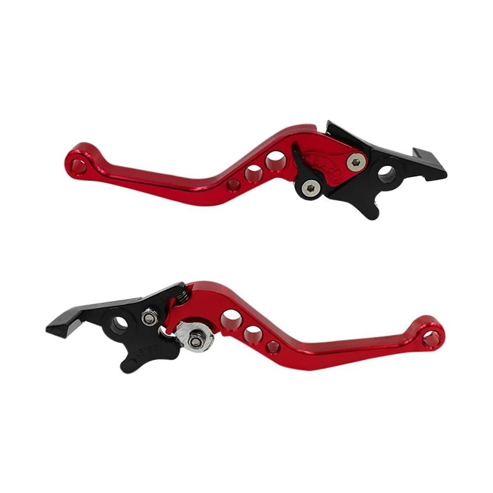 Etekgvyva Red Clutch Brake Lever Set Universal Motorcycle Brake Handle Adjustable Size Moto Motorbike Modification Clutch Drum Brake Lever Handle(Red)