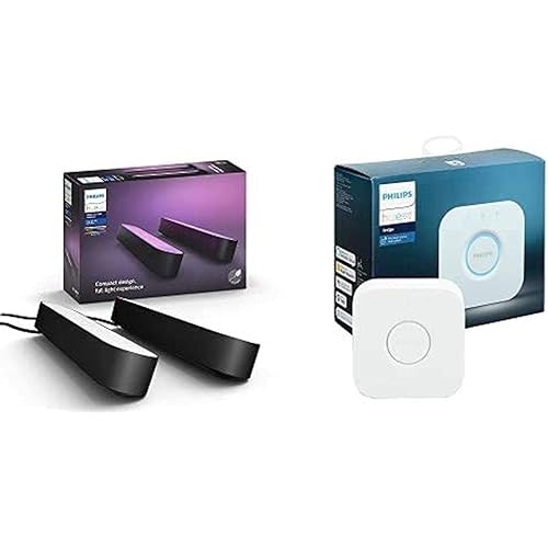 Philips Hue Smart Entertainment Bundle (Philips Hue Play 2-Pack Black + Hue Bridge)