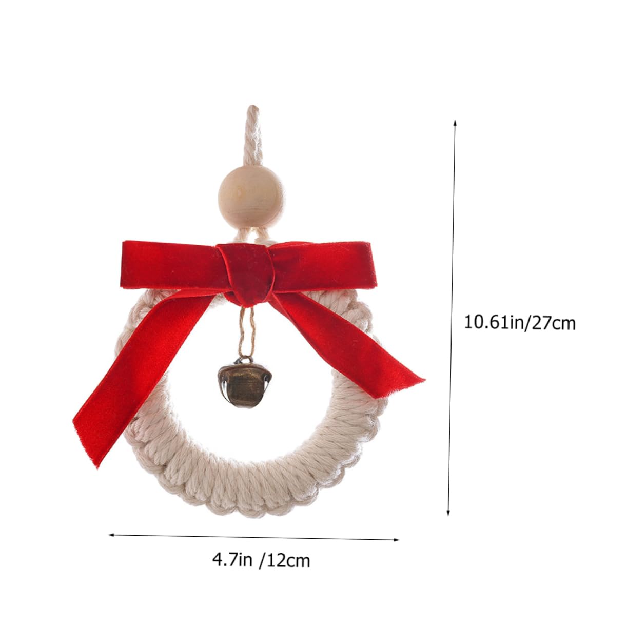 Zerodeko 6pezzi Ornamenti Decorativi Campana Intrecciati Per Decorazioni Natalizie Pendenti Fatti Mano Per Festeggiamenti e Foto Per Alberi Di Natale e Eventi Festivi