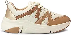 Tênis Modare Feminino Napa Ultraconforto Casual Bco Off/verde/dourado/bege 7401.102.29643.102306 34
