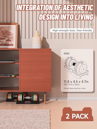 Adjustable-Dumbbells-Set-125LB225LB-Pair-1-Sec-Fast-Adjustable-5-Weights-by-Turning-Handle-Premium-Comfort-Non-slip-Metal-Dumbbells-with-Tray-Compact-Size-for-Full-Body-Home-Workout