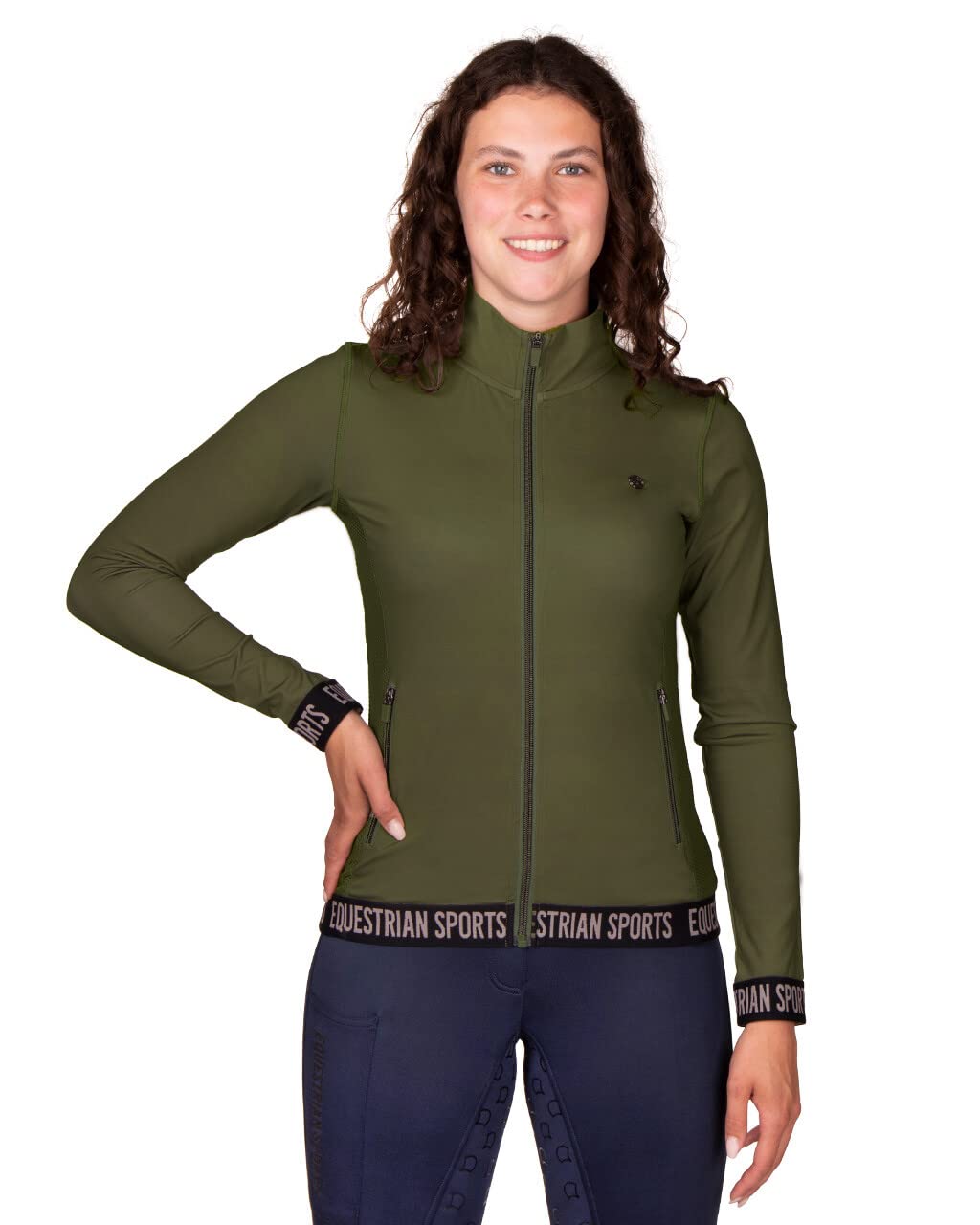 QHP Chaqueta de equitación Jorine Olive