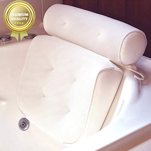 Preisvergleich Produktbild Sunshine smile badewannenkissen mit saugnäpfen,badewannenkopfkissen,bade... nackenpolster,badewannenkissen,Whirlpool Kissen,Kissen Home spa,spa-Kissen (Weiß)