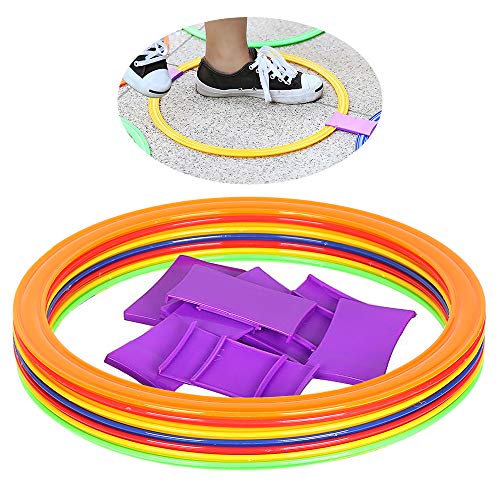 DECDEAL 10pcs 28cm / 38cm Agility Speed Ring Futebol Futebol Basquete Esporte equipamento anéis de t