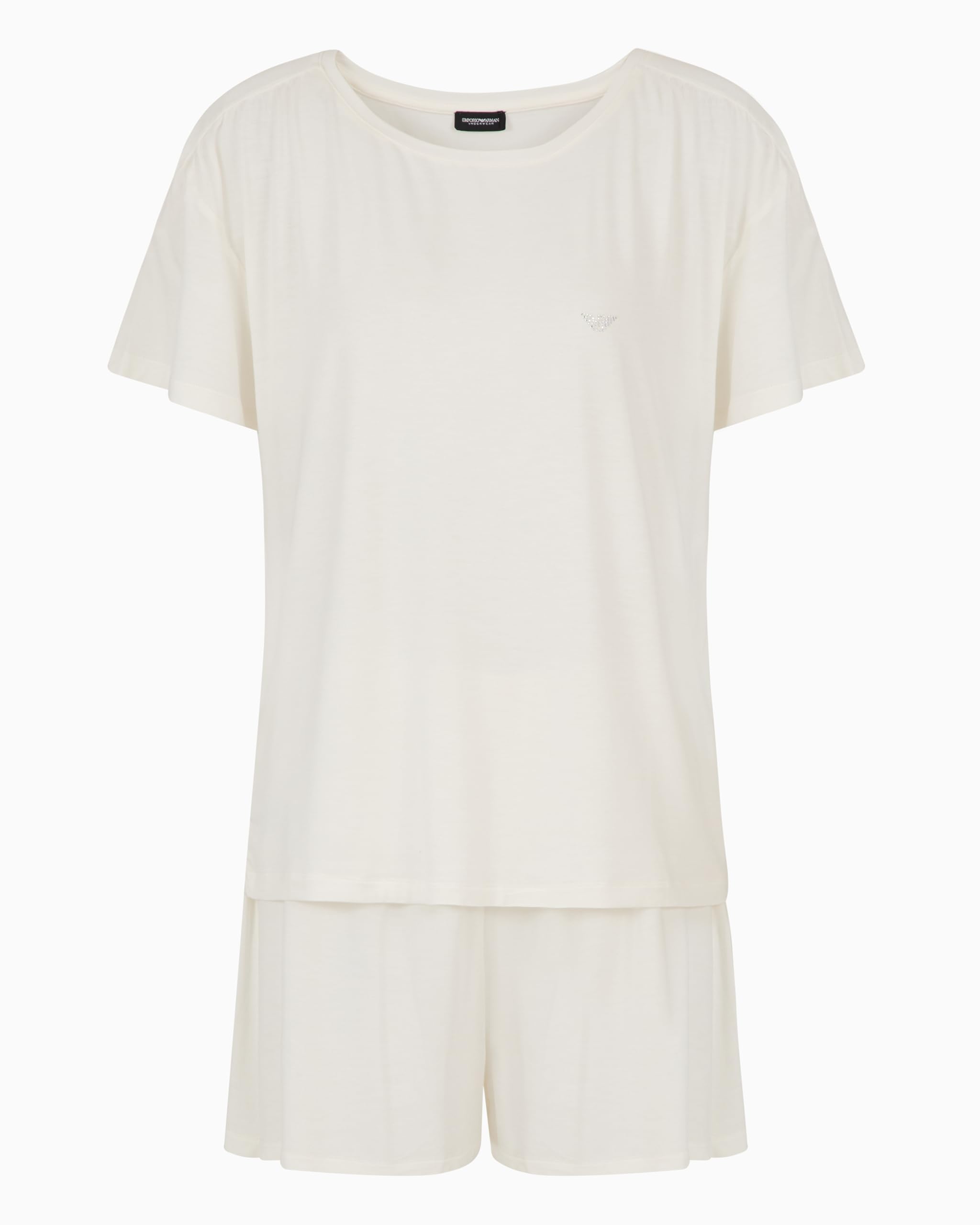 Emporio Armani Damen Weiß Short Pajamas Set Pyjamaset, M