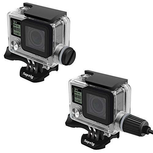 Suptig Housing Rechargeable Waterproof Housing For Gopro Hero 4 Hero 3+ Hero 3 Outside Action Camera For Underwater Charge Use - Water Resistant Up To 131Ft (40M) #TOP4